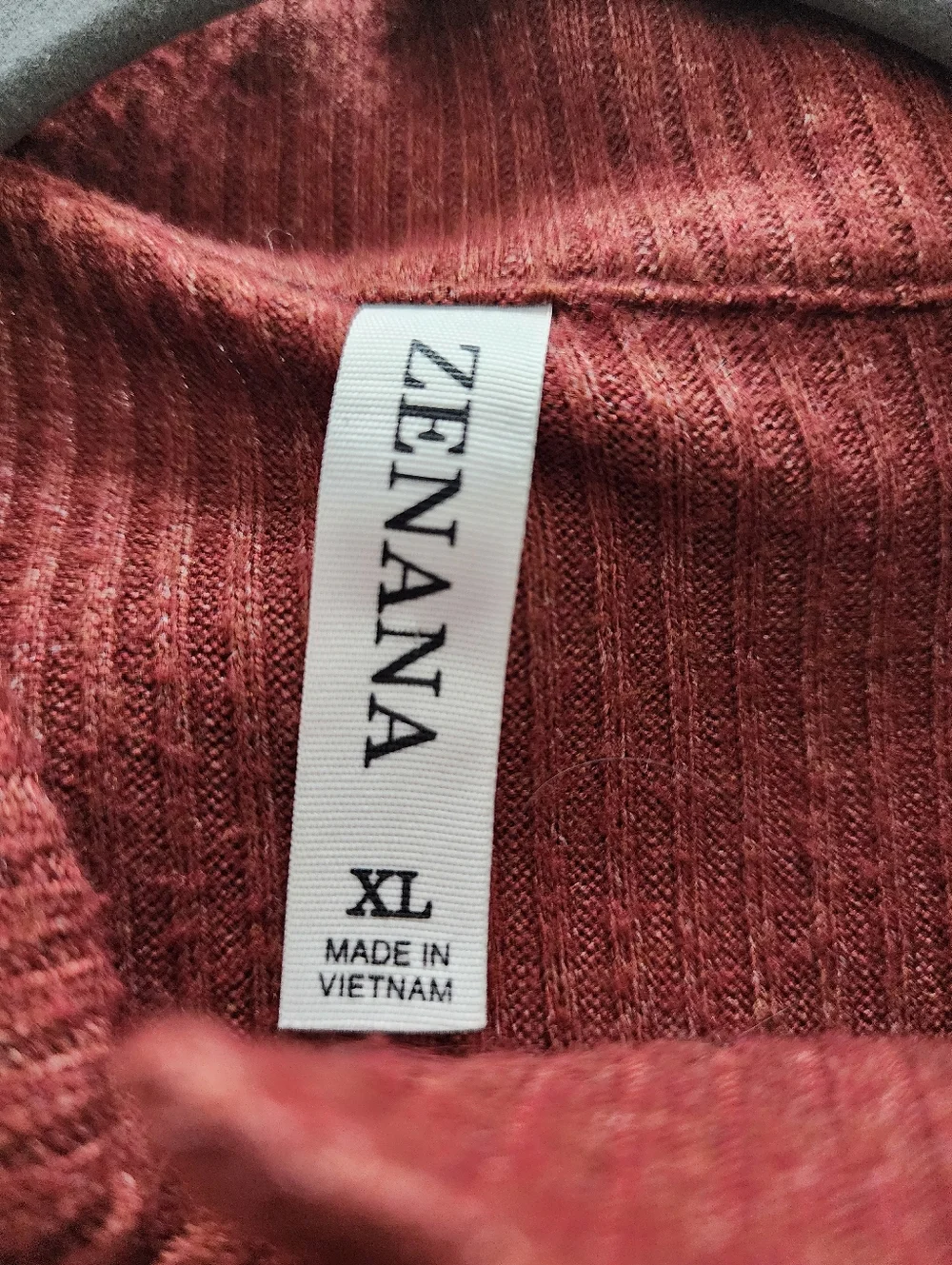 Zenana Ribbed Button-Up Shacket in Rust Size XL. - Picture 7 of 9